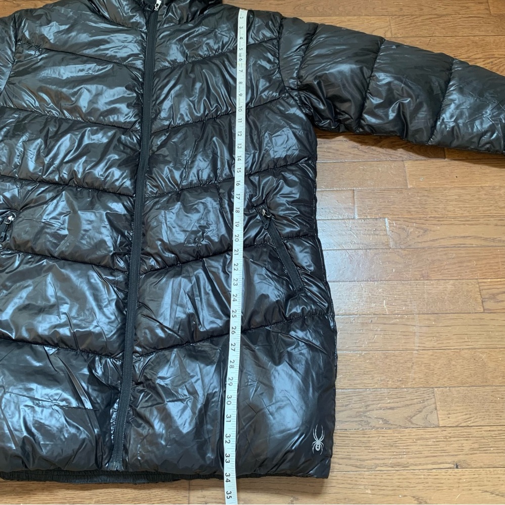 ⭐️SOLD⭐️Spyder Womens Super Puffer Hooded Jacket | Size L | BLACK  SPFFM085-001 - Picture 13 of 14